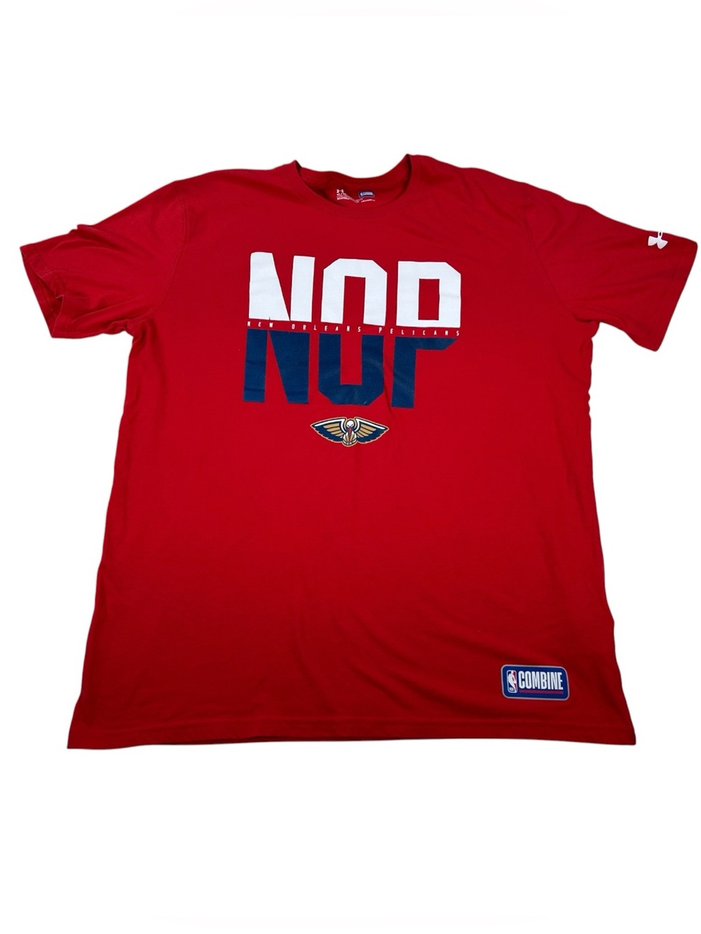 Under Armour New Orleans Pelicans T-Shirt Men’s XL Red NBA Combine Heatgear
